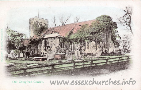 All Saints (Old Church), Chingford Church - Published by H. Barber, Walthamstow.