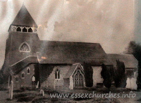 , Great%Warley Church - This is an image of Great Warley's old parish church. This one 
stood S of the A127 Southend Arterial Road. Fitch says that this church was 
finally demolished in 1966, whereas the label attached to this image in the 
church gives a date of 1970.


