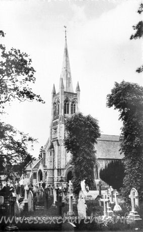 , Buckhurst%Hill Church - Postcard by Cranley Commercial Calendars, Ilford, Essex.