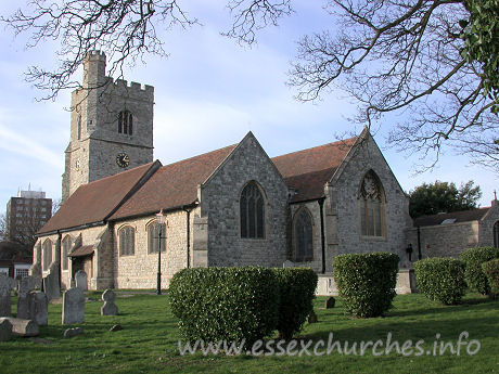 St Clement, Leigh-on-Sea Church - For Mum & Dad.
This view from the south-east shows the C19 south aisle and 
chancel.
