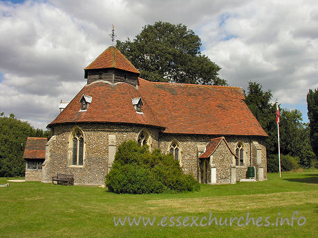 , Little%Maplestead Church - The church of St John the Baptist, seen here from the South is 
a very much restored piece of work. There is little of the original medieval 
feel left on display here, with the obvious exception of course, of the overall 
form of the church.

