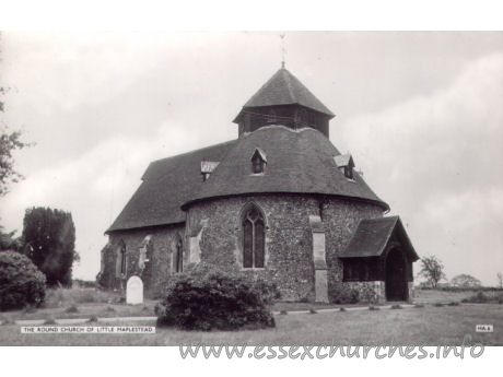 , Little%Maplestead Church - Postcard by Cranley Commercial Calendars, Ilford, Essex.
