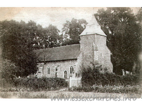 , North%Shoebury Church - Postcard - Published by H.J. Adey, Shoeburyness