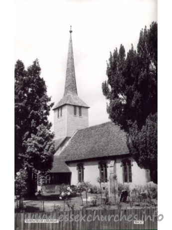 St Mary the Virgin, Shenfield Church - Postcard by Cranley Commercial Calendars, Ilford, Essex.