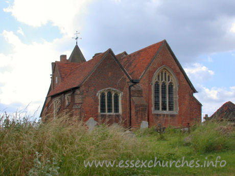 All Saints, East Horndon Church - Just North of the Southend Arterial Road (A127), atop a hill, stands this lovely red brick church. Despite its prominent position, patrons of the nearby Halfway House pub are oblivious to its existence, as it is hidden by greenery.