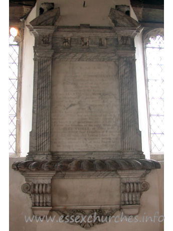 All Saints, East Horndon Church - Monument to Sir John Tyrell, 1766. Signed by Nollekens.
