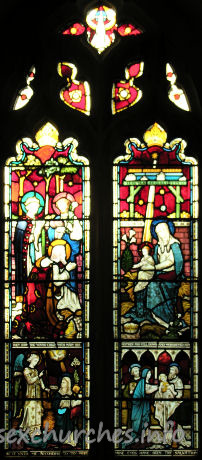 All Saints, Hutton Church - This Christmas window, at the west end, was donated by John Offin, an influential churchwarden, in memory of his uncle Abraham.