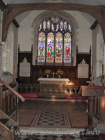 , Beauchamp%Roding Church - The chancel itself, feeling and looking very complete, with all parts in perfect compliment to one another.