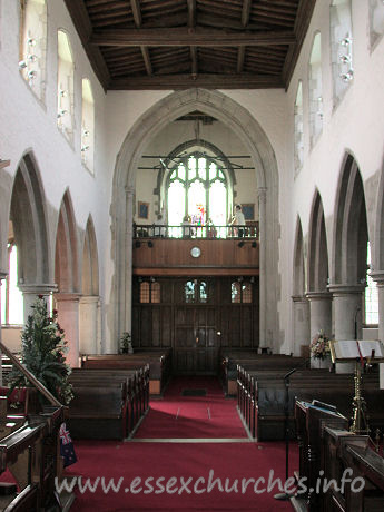 St Andrew, Hornchurch Church - Looking west. The bell ringers were in action during our visit.