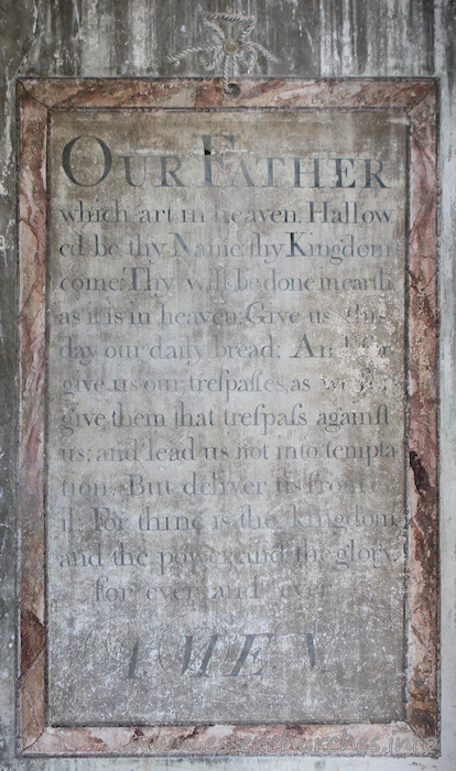 St Mary, Mundon Church - 



A wall painting of The Lord's Prayer.



