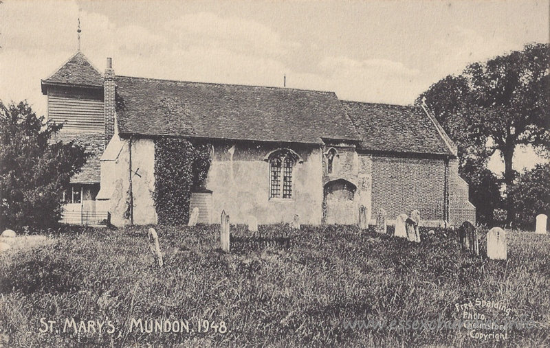 St Mary, Mundon Church - Spaldings Postcards - 1948