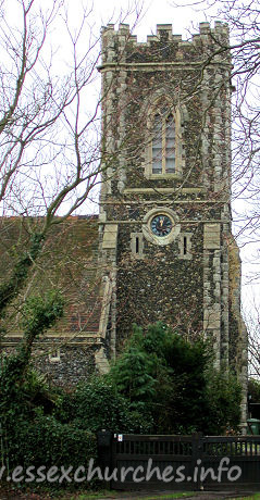 St James, West Tilbury Church - 



The tower was added to the church in 1883. The clock does 
still work, but is however, disabled, due to the lack of bells connected to the 
chime assembly.











