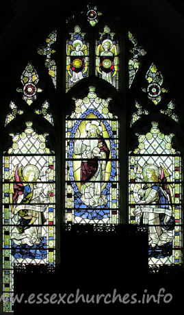 St Mary the Virgin, Great Bardfield Church - Partially obscured - this is the E window.
Our Lord In Glory by Mr E Bodley, R.A. - late C19