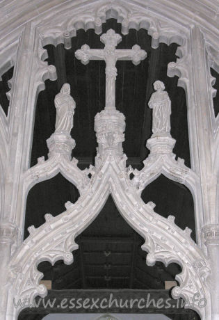, Great%Bardfield Church - The rood figures seen here date from 1892, and are due to Bodley.