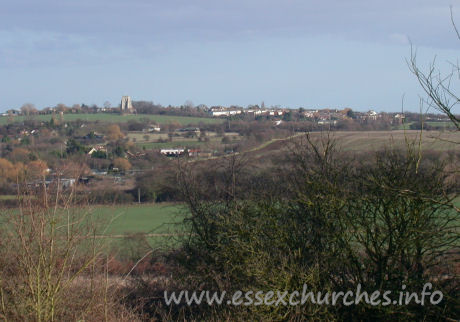 St Andrew, Ashingdon Church - 


This image shows the view across to 
Canewdon 
church, which is almost exactly two miles as the crow flies.












