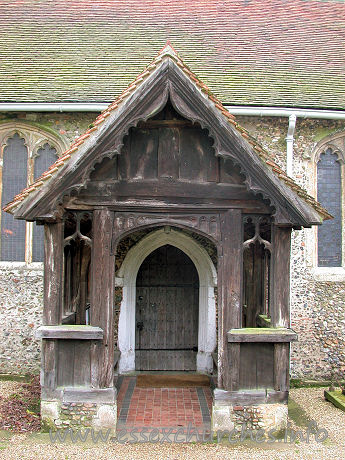 St Margaret of Antioch, Margaretting Church - The timber north porch.




