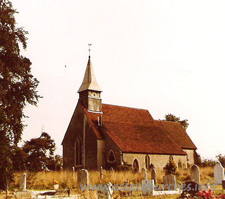 St Peter (Ruins), Alresford Church - This image was kindly supplied by Brian Burbage. It was taken in 1969, by his late father, George Burbage.