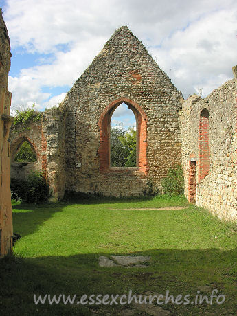 St Peter (Ruins), Alresford Church - Looking west from the chancel.