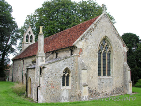 St Mary the Virgin, Little Chesterford Church - The nave and chancel here are C13, and are both covered by the one roof.
