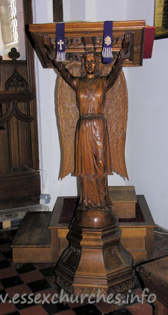 All Saints, Nazeing Church - Life-sized angel lectern.