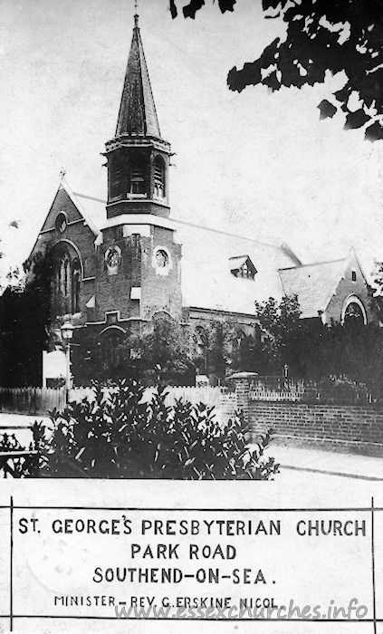 St George (Presbyterian), Southend-on-Sea  Church - This postcard scan was kindly supplied by Tony Brown of http://www.miltonconservationsociety.com.