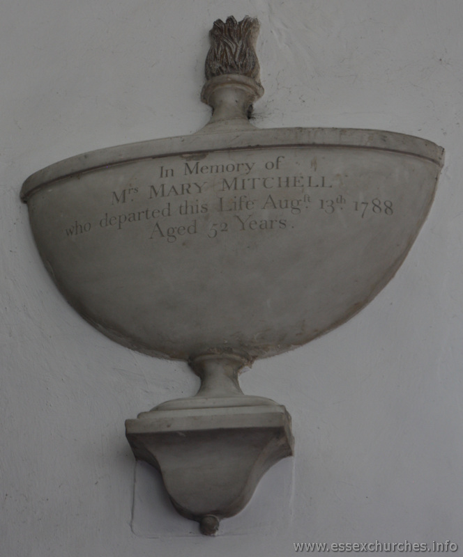 St Mary & All Saints, Lambourne Church - In memory of Mrs Mary Mitchell who departed this life August 13th 1788, aged 52 years.