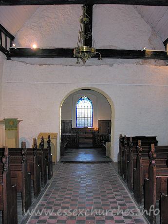 All Saints, Vange Church – The full view to the E, taken from underneath the W gallery.