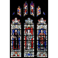 St Mary the Virgin, Prittlewell Church – Stained Glass 5: Feed my lambs, feed my sheep. Go ye into all the world & preach the gospel to every creature.