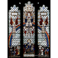 St Mary the Virgin, Prittlewell Church – Stained Glass 10: In glad remembrance : Flora Caroline White - 12th January 1940; Henry George Ellery - 27th December 1944; Henry John White - 6th April 1949; Mary Hannah Ellery - 8th September 1954. I AM the LIGHT of the WORLD. With Thee is the fountain of life; in Thy light shall we see light. The Lord shall be thine everlasting light, and the days of thy mourning shall be ended. The Gentiles shall come to Thy Light and Kinds to the brightness of Thy rising.