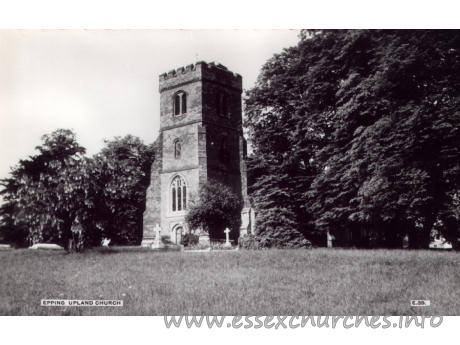All Saints, Epping Upland Church – Postcard by Cranley Commercial Calendars, Ilford, Essex.