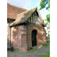 St Mary (Old Church), Frinton-on-Sea Church – Exterior 4: The S porch is an early C16 brick example.
