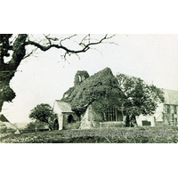 St Mary (Old Church), Frinton-on-Sea Church – Postcard 2: This photograph (dated 1861) shows Frinton St Mary before the extension of the chancel in 1879.