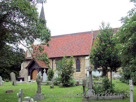 Holy Trinity, Southchurch Church – The original Norman church, seen here, was firstly restored by W. Slater between 1855 and 1857, before subsequent enlargement of the church as a whole.