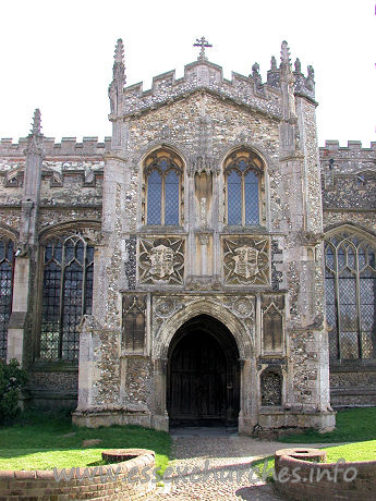 St John the Baptist, Thaxted Church – The north porch.