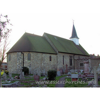 St James the Less, Hadleigh Church – Exterior 4: The three windows in the semicircular apse are late Norman. The east end of the church apparently gave way in 1854, and was reputedly rebuilt for £61.10s.