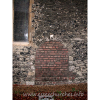 St Helen & St Giles, Rainham Church – Exterior 4: A blocked doorway in the north chancel wall.