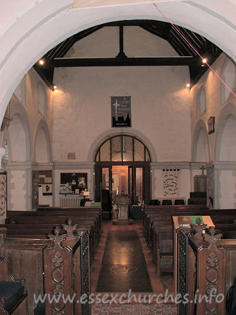 St Helen & St Giles, Rainham Church – Looking west from the chancel.