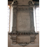 All Saints, East Horndon Church – Monument 1: Monument to Sir John Tyrell, 1766. Signed by Nollekens.