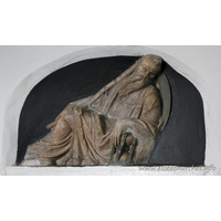 St Peter, Little Warley Church – Monument 18: A reclining Old Father Time. The remaining fragment of a lost monument.