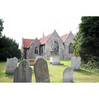 St Giles & All Saints, Orsett Church – Exterior 1: The church from the southeast. The spire is incredibly difficult to photograph, as is shown here - it blends into the sky all to easily!