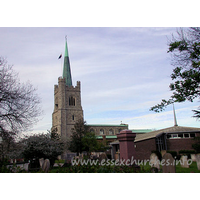 St Andrew, Hornchurch Church – Exterior 3: This view of the church from the South shows the parish rooms, which adjoin the church by way of the S door.