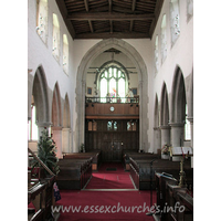 St Andrew, Hornchurch Church – Interior 3: Looking west. The bell ringers were in action during our visit.