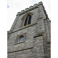 St Germain, Bobbingworth Church – Exterior 3: The tower, of white brick, was completed in 1841.
