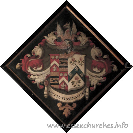 St Germain, Bobbingworth Church – For Capel Cure, who died 21 January 1820, aged 75. Details taken from Hatchments in Britain: 6, Edited by Peter Summers