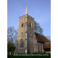 St Edmund, Abbess Roding Church – Exterior 2: The W tower is also a result of the 1867 restoration.