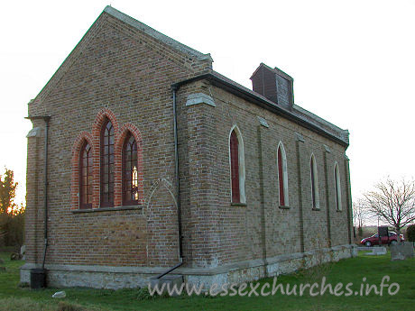 All Saints, South Fambridge Church – This yellow brick building is a simple chapel. It consists of a nave and chancel only. All windows are lancet style.