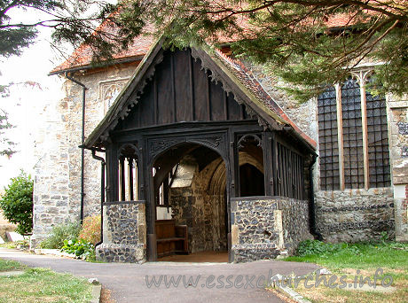 St Michael, Fobbing Church – The lovely S porch, shown here, is typical 15th Century Essex construction.