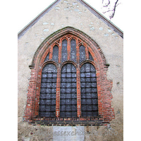 St Mary, Little Burstead Church – Exterior 6: Three-light E window with Perpendicular tracery.
