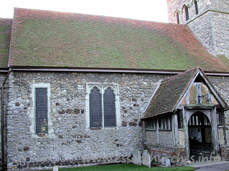 St Mary & All Saints, Great Stambridge Church – The N nave wall, which also bears evidence of Saxon origins.