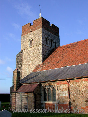 St Mary & All Saints, Great Stambridge Church – The S aisle was added to the nave c.1300.